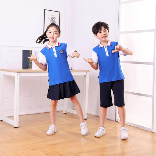 济南市历城小学夏装常规夏季运动服学生套装上衣短袖裤子班服校服