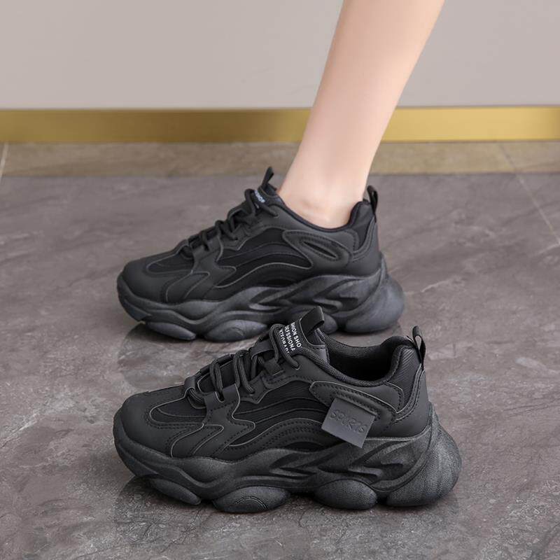 老爹鞋女2025新款春秋季厚底休闲增高轻便透气显脚小软底百搭运动