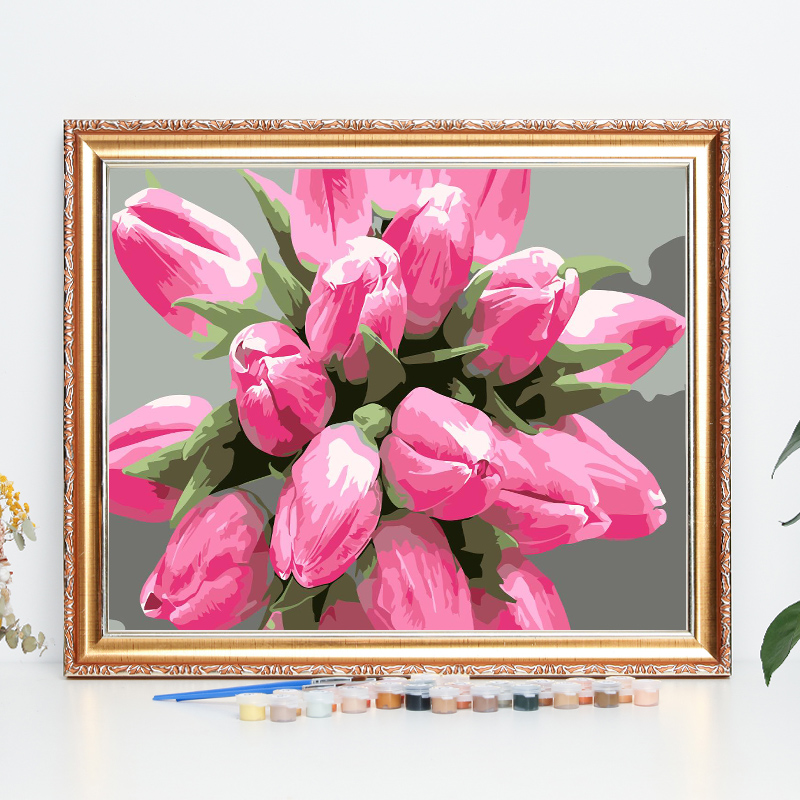 数字油画diy花卉定制填色填充
