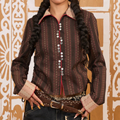 复古Vintage条纹蕾丝拼接抽绳衬衫 APRIORITY先验 王昀楷同款