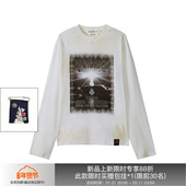 APRIORITY先验 T恤 印花灯塔长袖 ODVAHA之心 全棉做旧水洗白墨数码