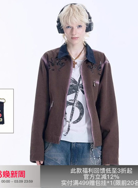 APRIORITY先验 浮士德拼接衣领珠片绣花做旧喷色底特律工装夹克