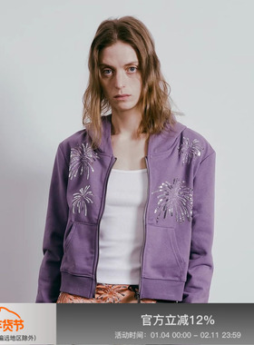 【罗渽民同款】APRIORITY先验 烟花珠片绣绣花卫衣长袖连帽外套