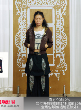 APRIORITY先验 放烟花西装裙裤可拆卸烟花裙片休闲裤裙裤