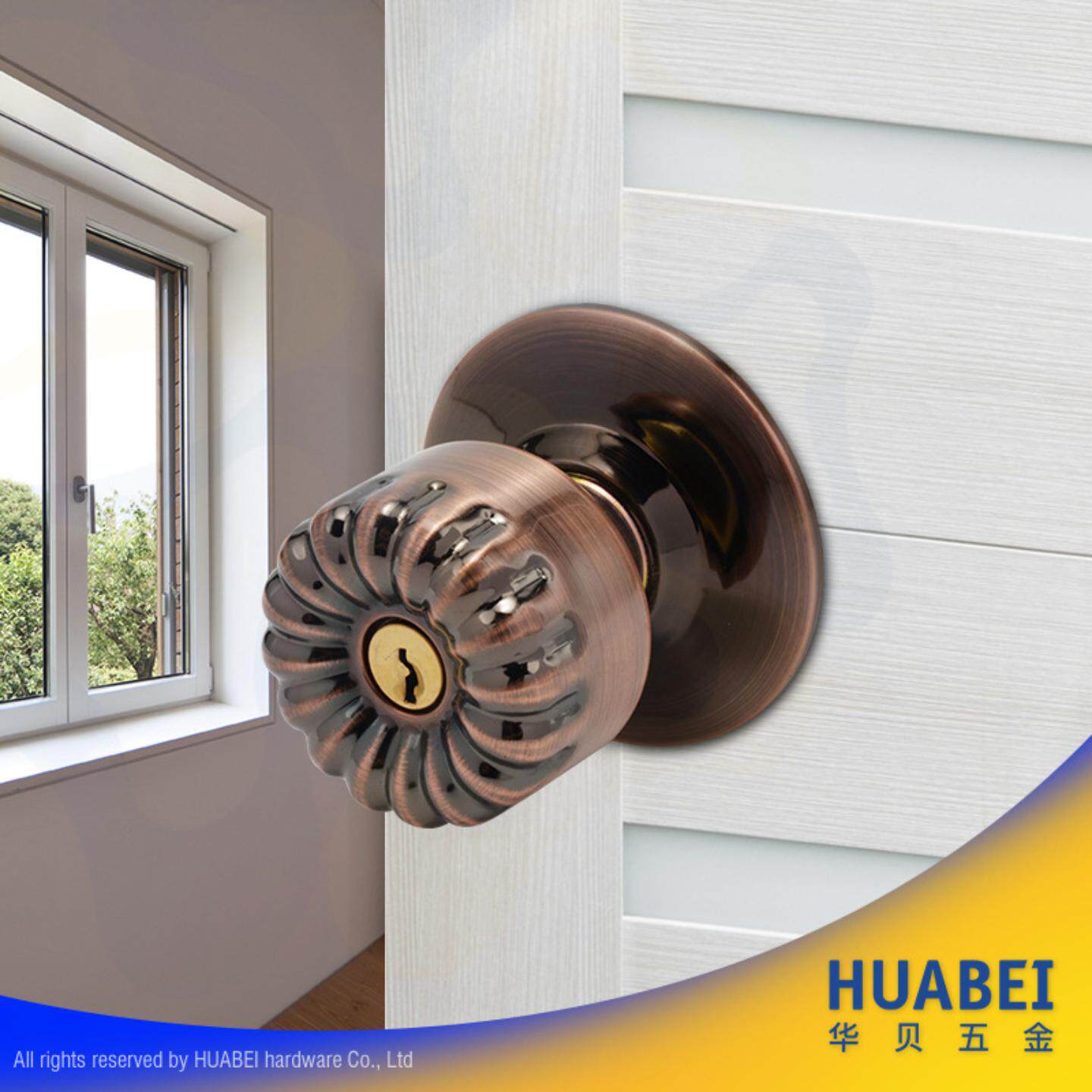 门锁家用通用型复古球形锁圆形锁老式房门锁创意锁具卧室室内