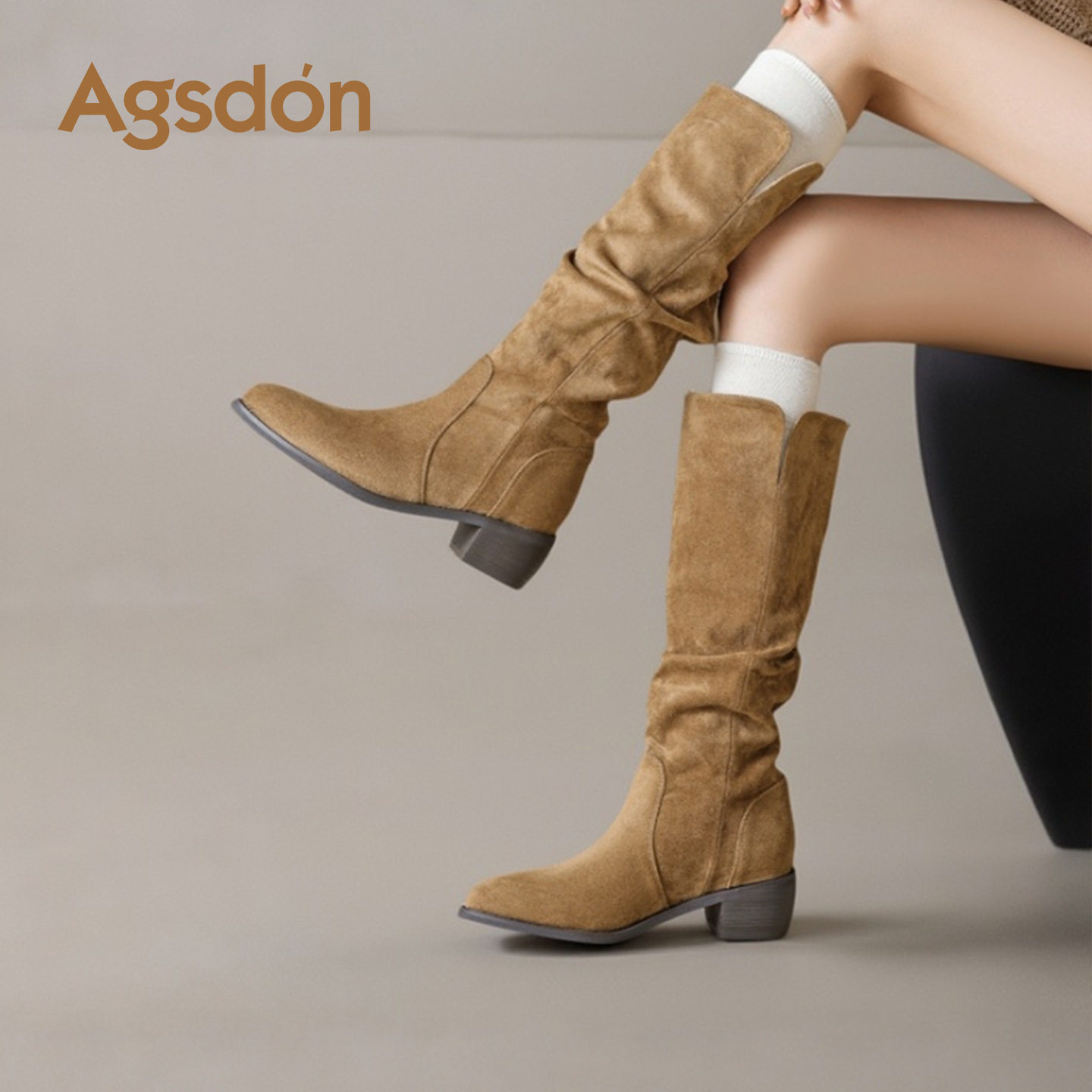 奥古狮登勃肯长筒靴女2026新款秋冬巨好看堆堆美拉德不过膝骑士靴,女鞋,时装靴,淘宝优惠券,粉丝福利购,淘宝优惠卷