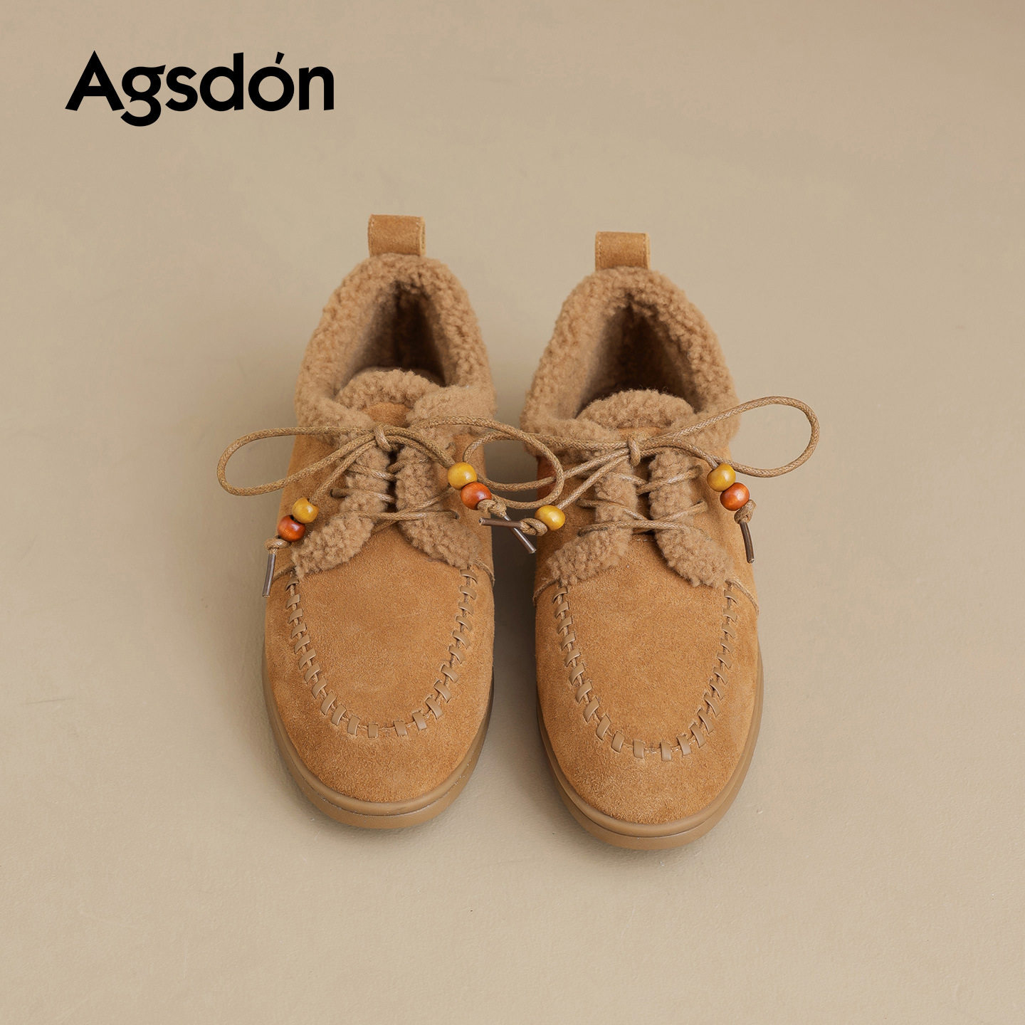 奥古狮登加绒乐福鞋女2026新款冬季复古系带棉鞋一脚蹬勃肯毛毛鞋,女鞋,乐福鞋（豆豆鞋）,淘宝优惠券,粉丝福利购,淘宝优惠卷