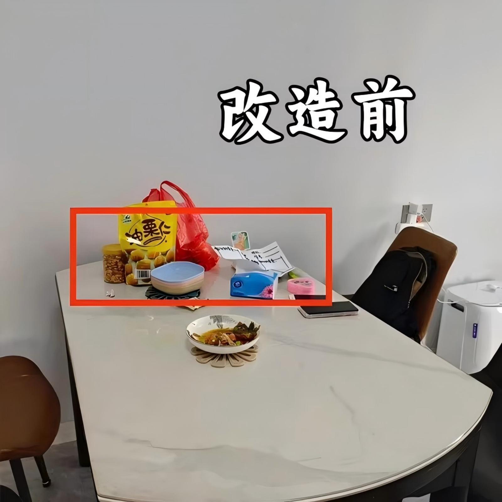 餐桌台面改造完成！杯架置物架