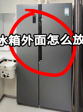 冰箱外面怎么放？多巴胺冰箱磁吸收纳盒置物架免打孔侧面壁挂式