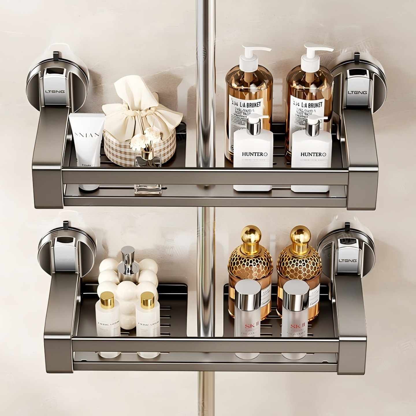 吸盘花洒置物架托盘卫生间免打孔淋浴房沐浴露收纳浴室龙头置物架,家庭/个人清洁工具,脸盆架,淘宝优惠券,粉丝福利购,淘宝优惠卷