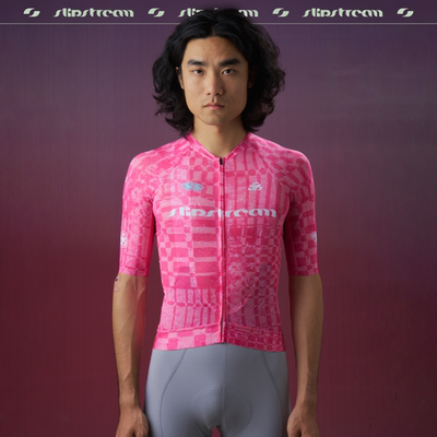 Slipstream 骑行服短袖 Prime 男士轻量透气速干公路车上衣活力粉