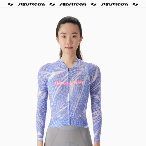 Slipstream 女士长袖骑行服Prime四季防晒透气薄款超轻上衣浅紫色