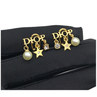 耳夹无耳洞女新款星星流苏耳环字母CD珍珠耳钉高级感气质D家耳饰