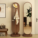 全身镜落地镜家用女生卧室可旋转移动试衣镜子带挂衣架一体穿衣镜