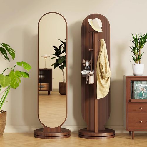 柯仂漫简约椭圆衣架挂照一体镜子