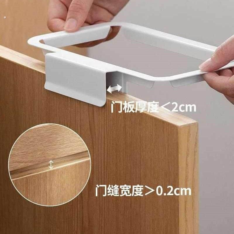 。厨房收纳省空间多功能垃圾袋壁挂式装放袋挂架家用可分类桶6629