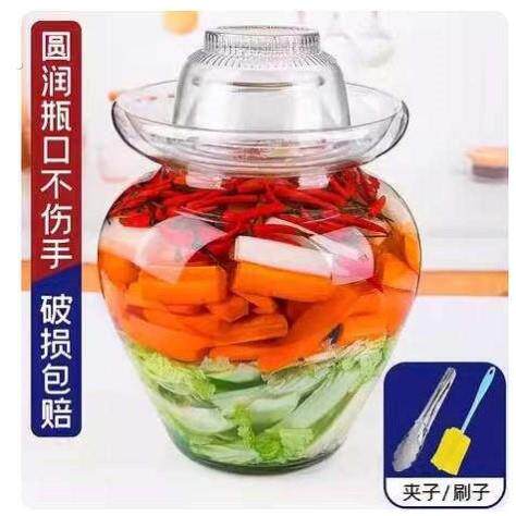 泡菜坛子玻璃加厚酸菜坛子腌菜缸家用大号带盖子密封四川咸菜泡菜