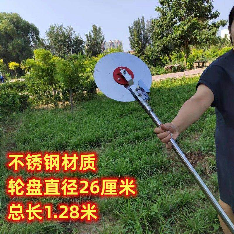 手推式全不锈钢压膜器大蒜洋葱盖地膜压膜机自动盖土农用压地膜器