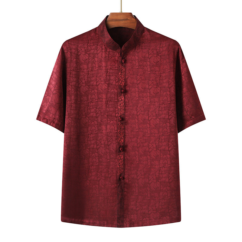 中国风唐装男士短袖上衣