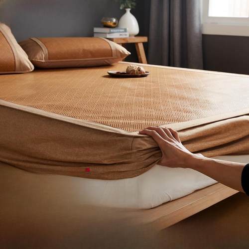 床席款双面藤席可折叠1.8m床冰丝凉席天然1.5学生宿舍夏季凉席