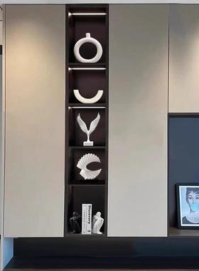 简约电视柜酒柜装饰客厅摆件高端大气上档次餐边柜工艺品2025新款