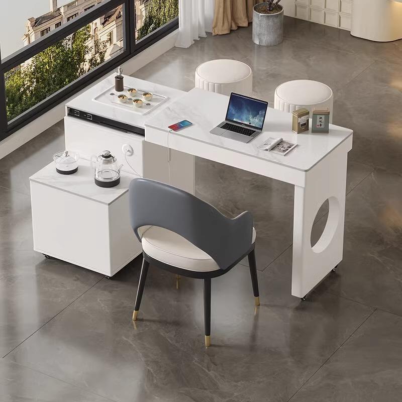 现代简约家居小茶几可伸缩活动茶几及椅子办公茶几阳台