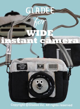 宽幅拍立得造型相机包毛绒手机CCD斜挎包复古收纳日本原创幽默设计礼物