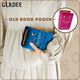 GLADEE古书收纳包化妆手拿笔袋文具手机包复古做旧Old Book Pouch