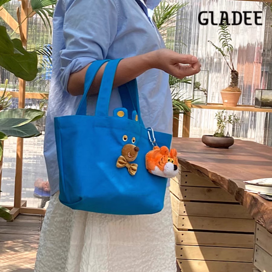 GLADEE蓝熊手拎包饭包
