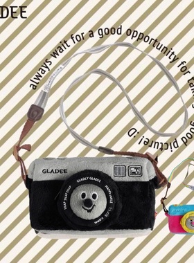GLADEE相机包日本毛绒斜挎包手机袋原创幽默设计礼物JUMBO CAMERA