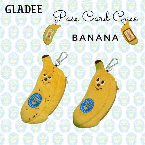 日本GLADEE香蕉卡包零钱包挂件PassCardCaseBanana时代少年贺峻霖