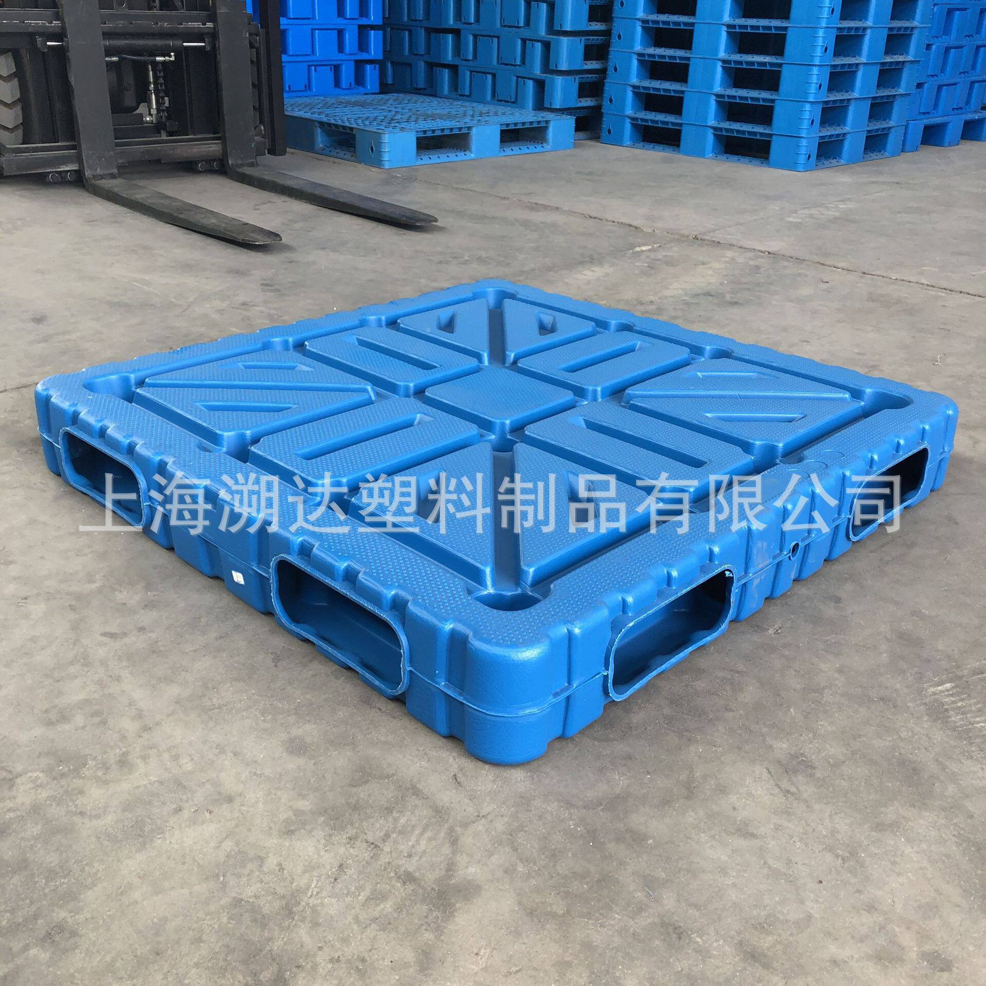 工厂加厚吹塑托盘平板一体双面堆垛塑料栈板中空塑胶卡板