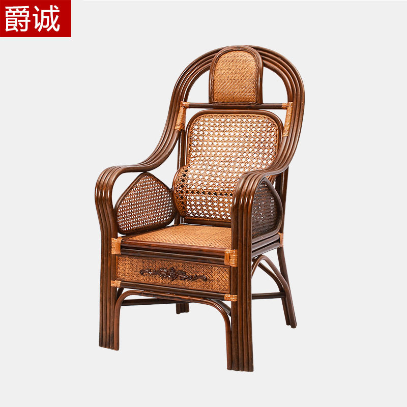 休闲办公单人藤椅加宽老板椅阳台天然藤编靠背纯手工简约藤椅子,住宅家具,阳台椅,淘宝优惠券,粉丝福利购,淘宝优惠卷