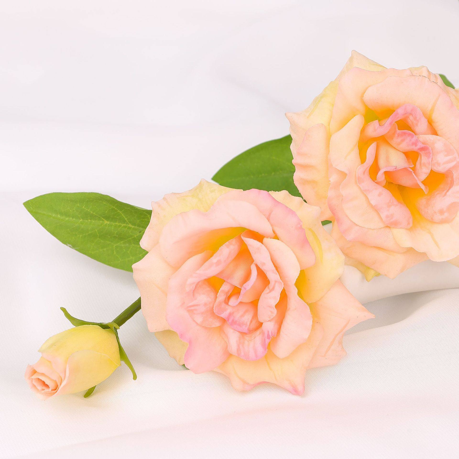 高质手感保湿 白色洋桔梗花 仿真花摆放花卉客厅餐桌花