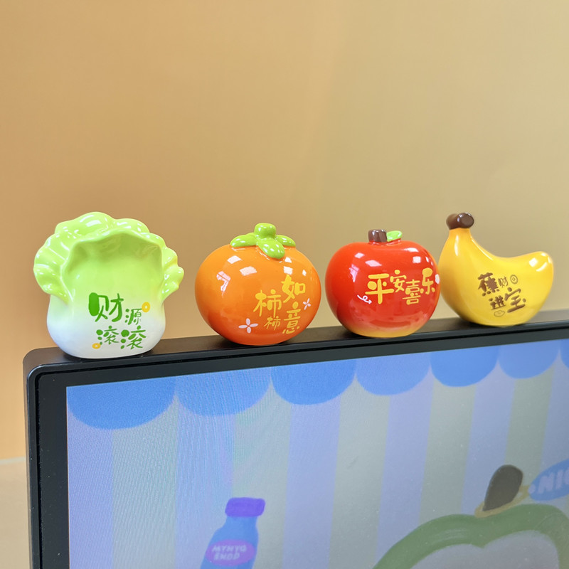 电脑趴趴小摆件显示器高级感小众