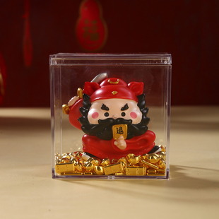 2026年普陀山文创关公钟馗聚财盒工位桌面玄学摆件退小人招财礼物