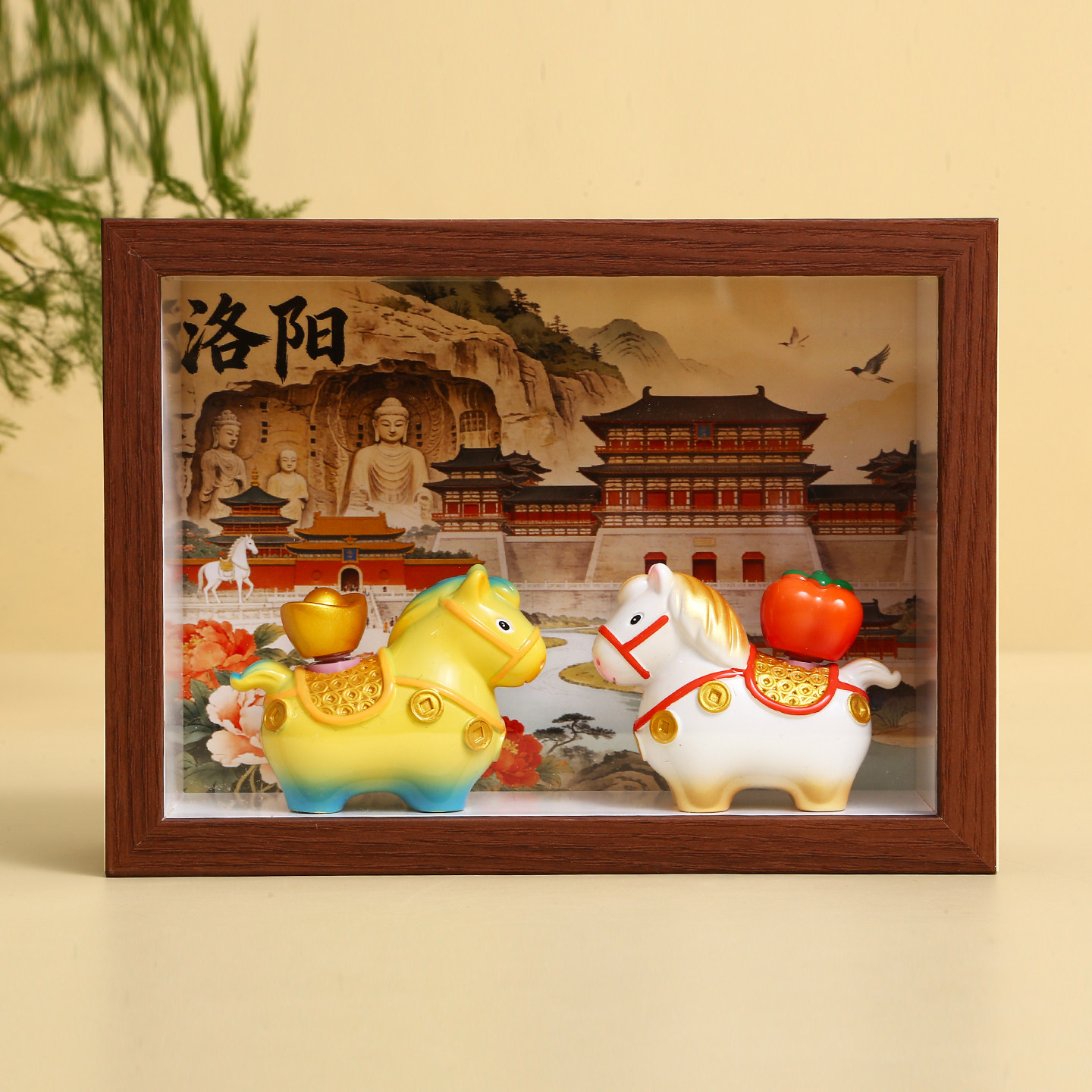 洛阳文创马踏福来桌面相框摆件图片