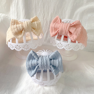 婴儿发带护囟门帽春夏宝宝蝴蝶结发箍新生儿卤门头饰可爱发饰秋冬
