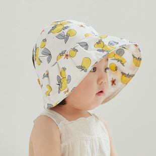 网红婴儿防晒帽2025空顶帽宝宝帽子女宝遮脸太阳帽儿童遮阳帽