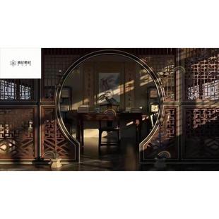FBX 中国古代宫廷建筑模型室内书房三维古装 3DMAX 剧C4D OBJ MAYA