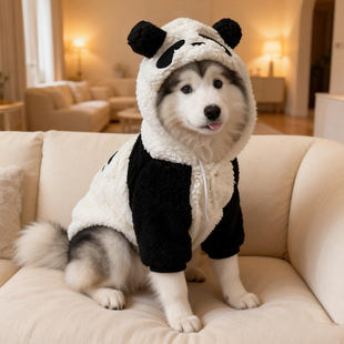 大狗狗衣服熊猫装秋冬季拉布拉多边牧金毛萨摩耶中大型犬保暖冬装