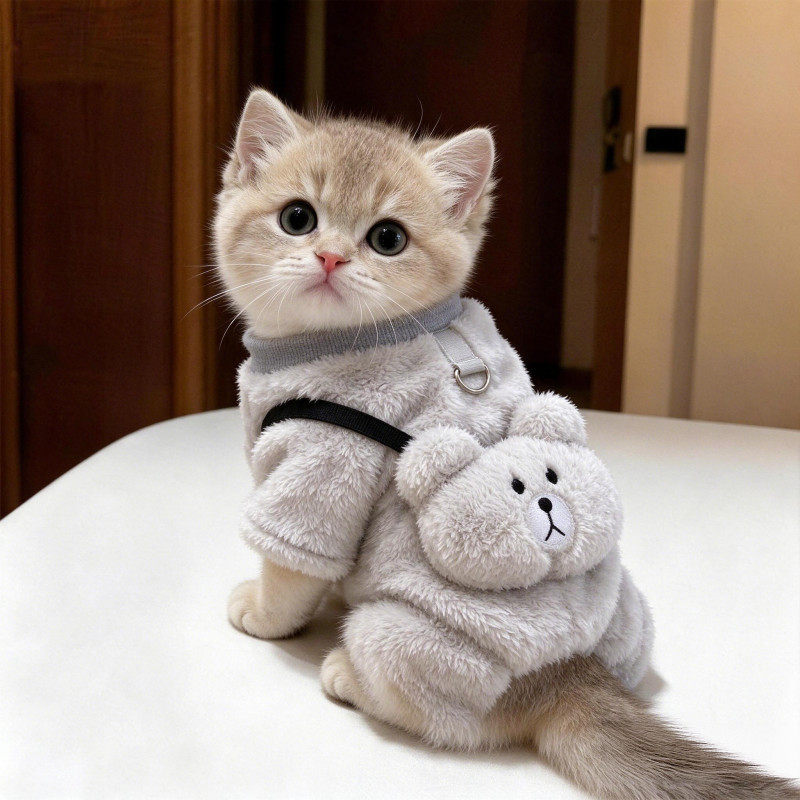 猫咪衣服冬款可爱保暖四脚衣加绒