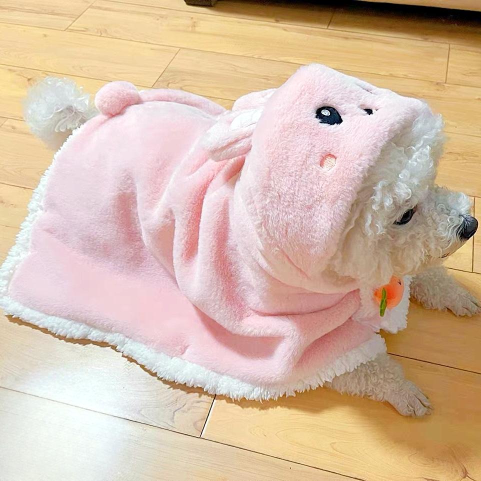 秋冬狗狗披风睡觉用被子保暖斗篷