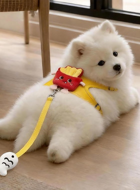 背心式狗狗牵引绳可爱小薯遛狗