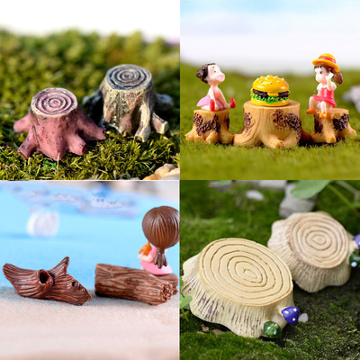 zakka仿真蘑菇树桩摆件桥墩
