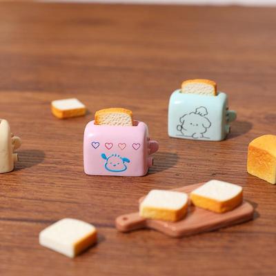 仿真吐司机 迷你面包机微缩食玩场景道具娃娃屋造景树脂小摆件