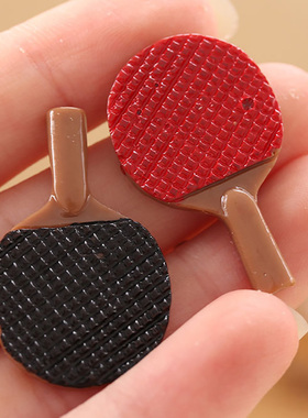 微缩迷你兵乓球拍运动器材小摆件