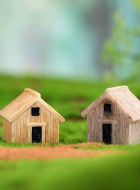 迷你房子小摆件复古微景观装饰