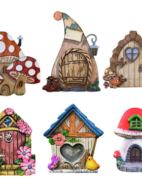 娃娃屋摆件精灵门童话任意门木质