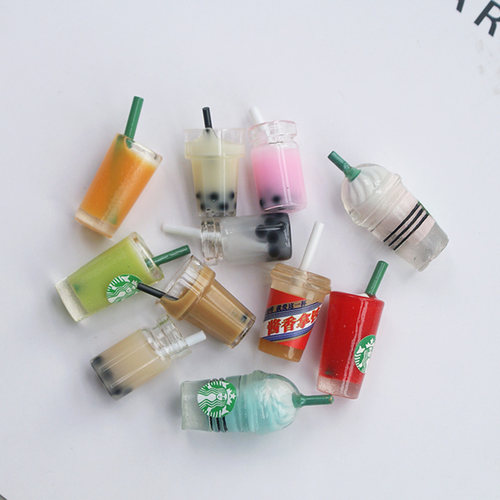 微缩仿真牛奶瓶饮料奶茶咖啡杯子